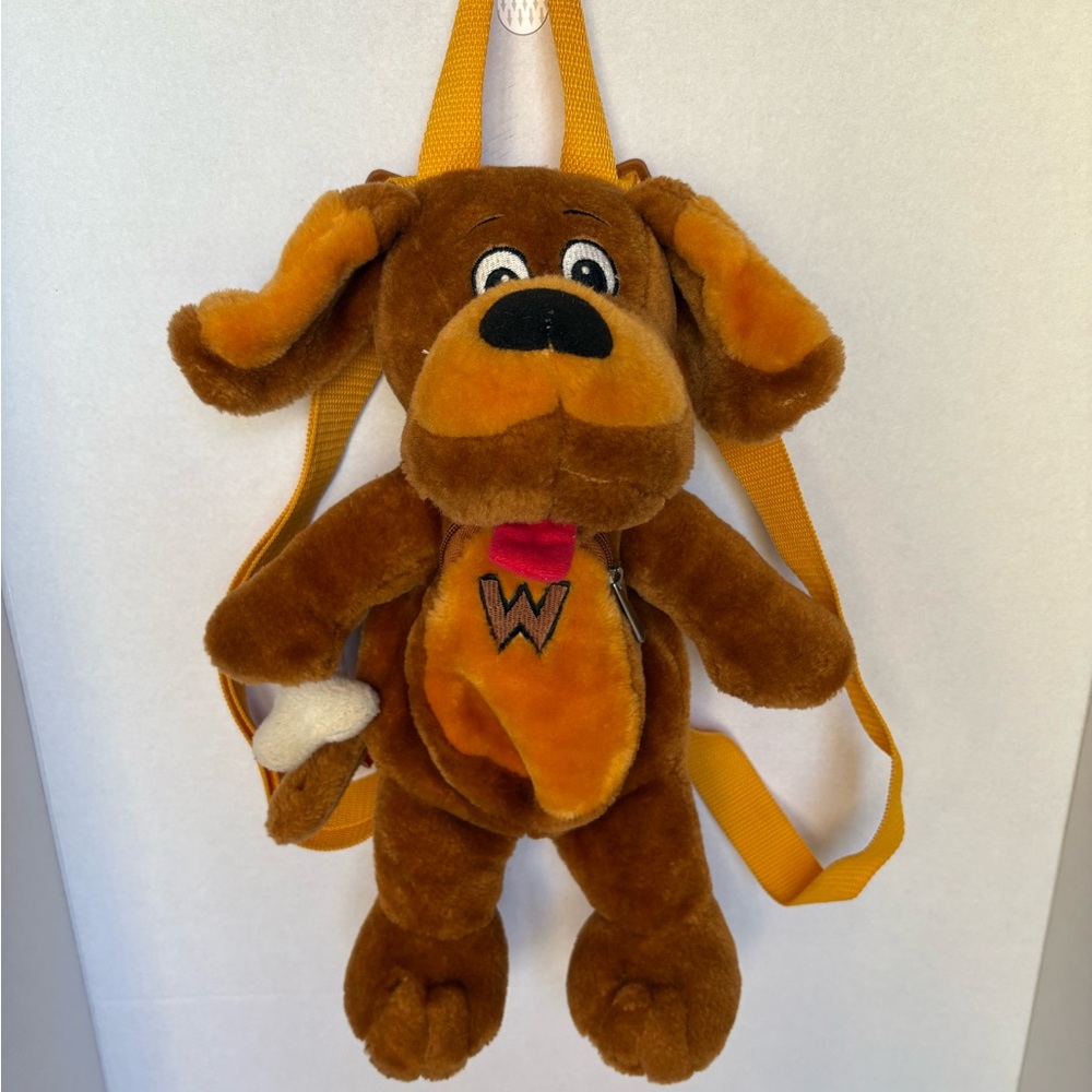 Vintage Wiggles 2004 Wags the Dog plush stuffed Wearable Kids Backpack